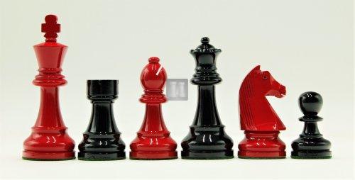 Staunton standard boxwood set Black & Red - King 105mm