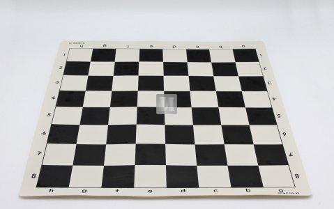 Tournament Roll-Up Chess Mat, Black & White
