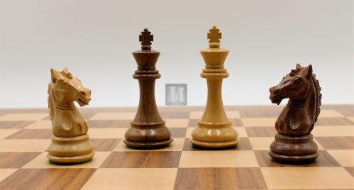Wood chess set in Boxwood - Acaciawood. - king mm 95