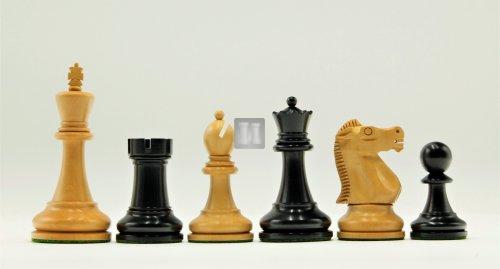 Wood chess set "Reykjavik" Boxwood - Ebony  - king mm 97