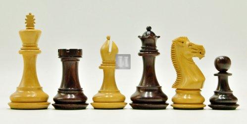 Wood chess set "Silex" Boxwood- Anjanwood, king mm 103