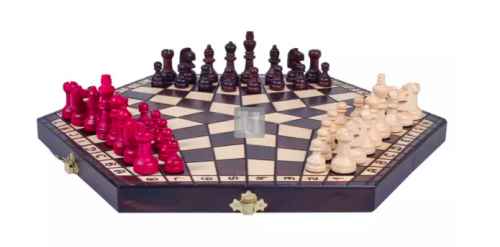 Wood chess set - three players