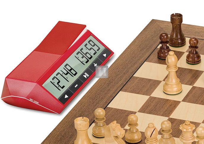 Orologio Scacchi Meccanico Con Timer - Legno E Plastica | Senza Batteria Per Tornei - Foto 14