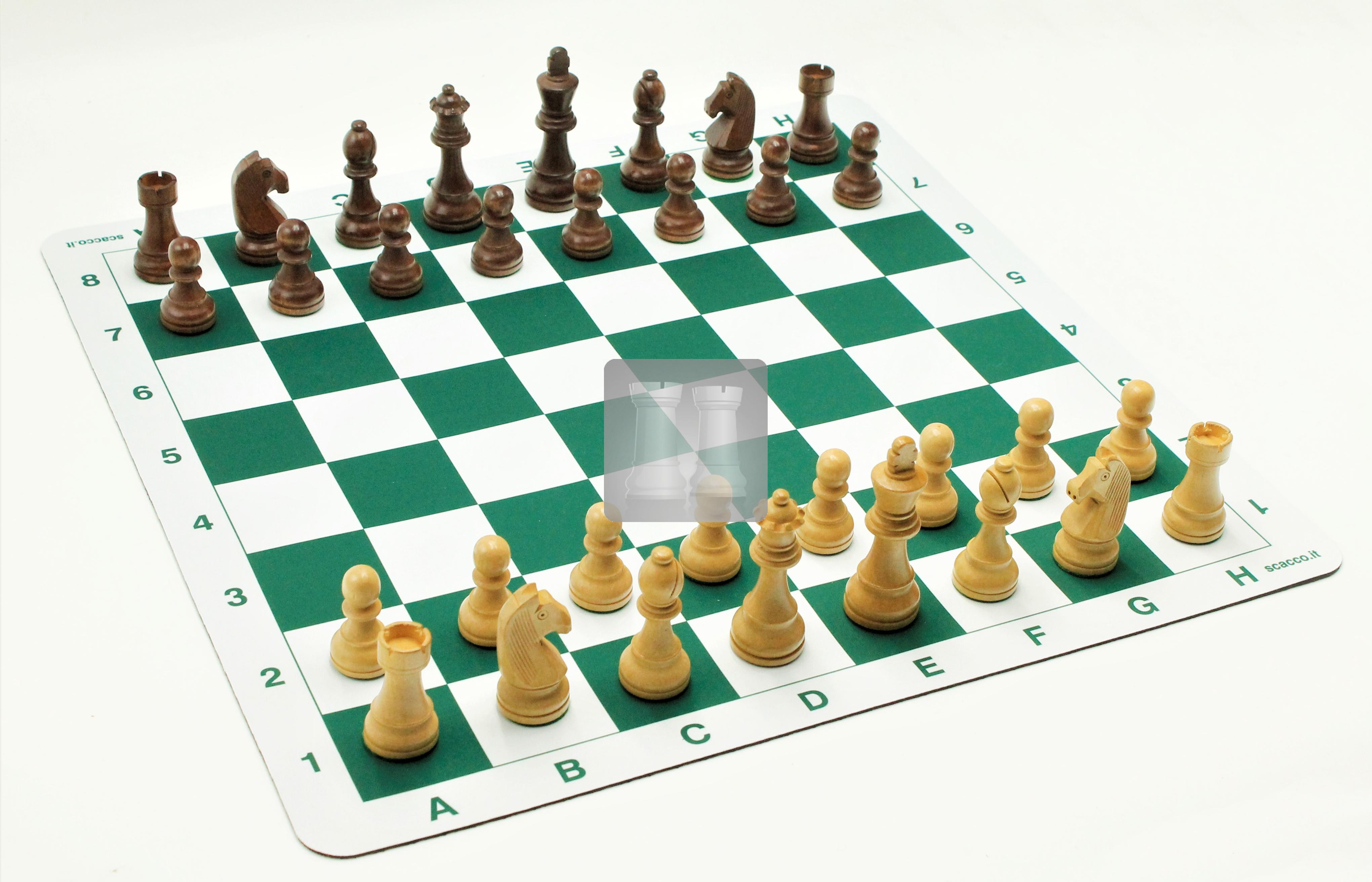 Nicear Tappetino da scacchi da torneo portatile in pelle PU
