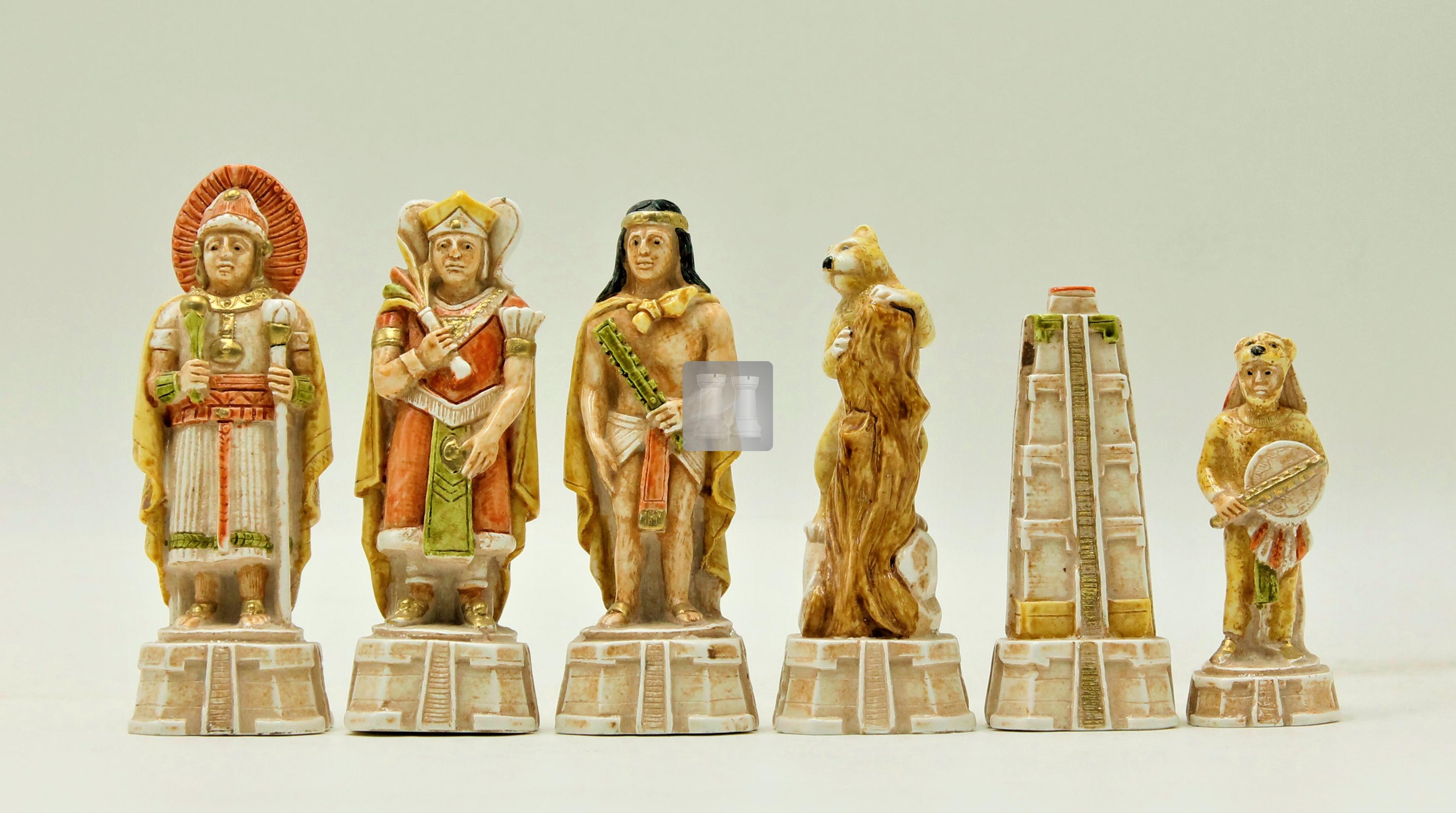 Scacchi Artigianali Peruviani: Inca Vs Spagnoli - Ceramica Dipinta A Mano