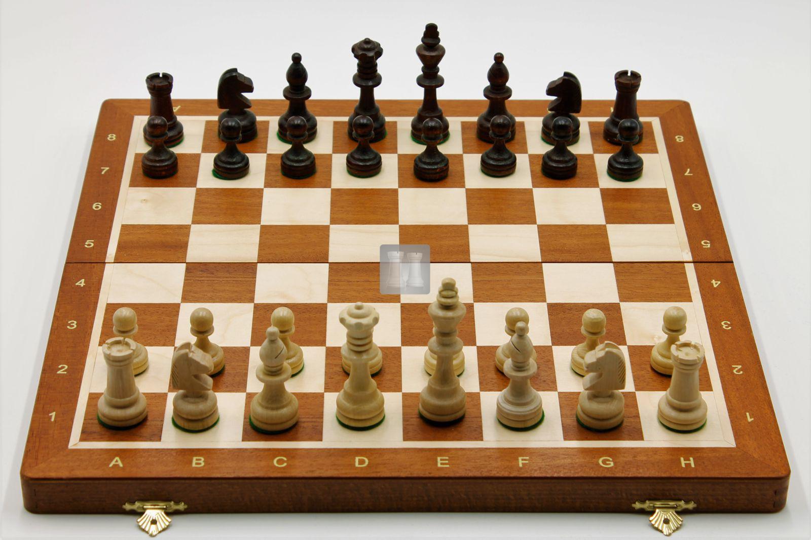 NUOVA grande 54cm tre Player in legno set di scacchi regole 