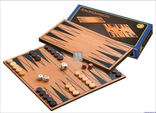 Legno Di Bosso Backgammon Da Viaggio In Vera Pelle - Set Legno Fatto A