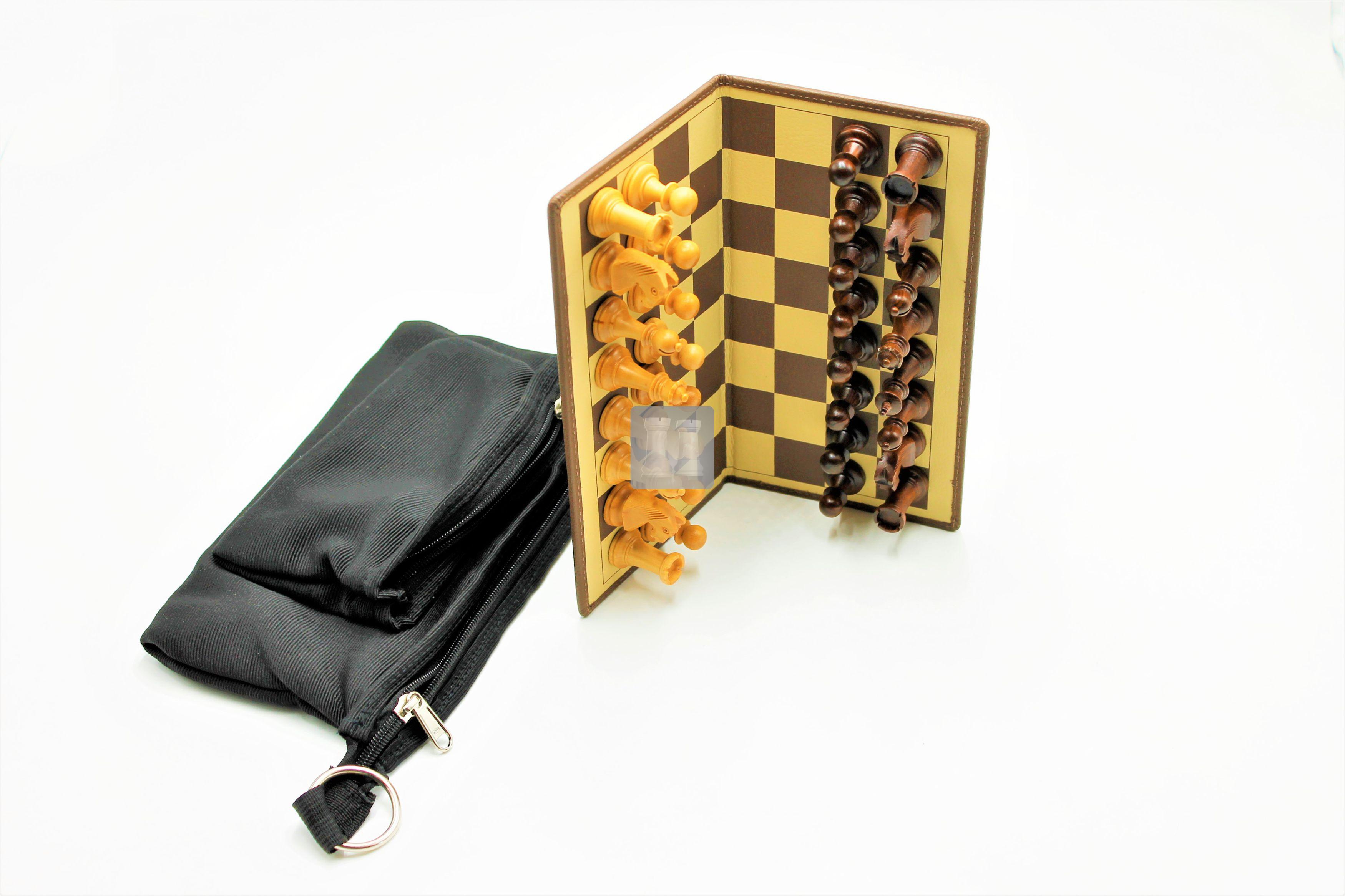 Set Scacchi Da Viaggio Magnetico Pieghevole - 24,5x24,5 Cm - Portatile In ABS - Gioco Di Strategia
