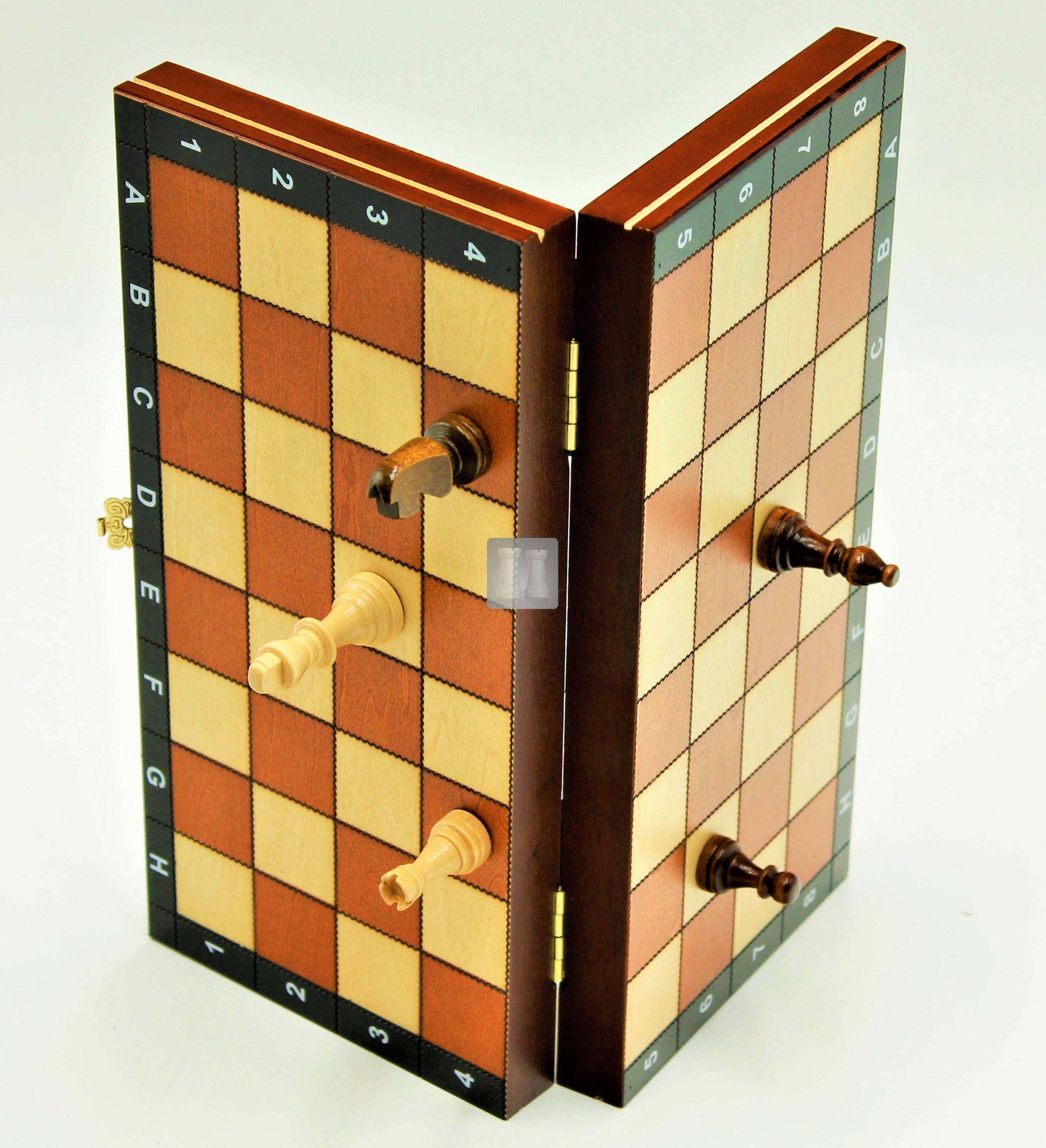 Master of Chess Scacchiera Magnetica in Legno da Torneo 28 cm - Fatto a